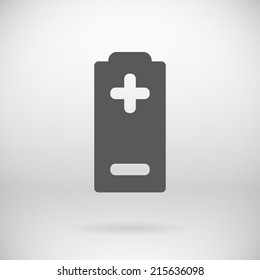 Illustration of Flat Battery Sign Vector Charging Energy Symbol Background