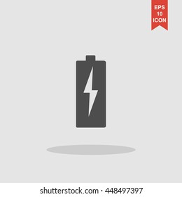 Illustration of Flat Battery Sign Vector Charging Energy Symbol Background