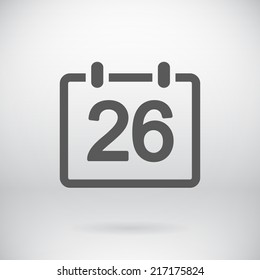 Illustration of Flat Calendar Sign Vector Symbol Background