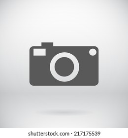 Illustration of Flat Camera Hipster Sign Vector Photo Video Camera Symbol Background