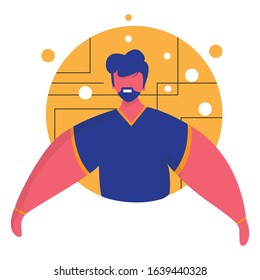 illustration of flat character design