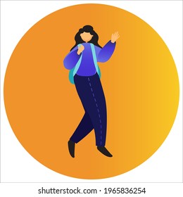 illustration of flat character profession or occupation  icon, good for website design, banner, poster and job vacancy
