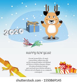 illustration flat design concept for holiday, new year, celebration, winter and much more