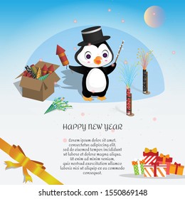 illustration flat design concept for holiday, new year, celebration, winter and much more