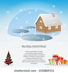 illustration flat design concept for holiday, merry chirstmas, celebration, winter and much more