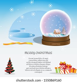 illustration flat design concept for holiday, merry chirstmas, celebration, winter and much more