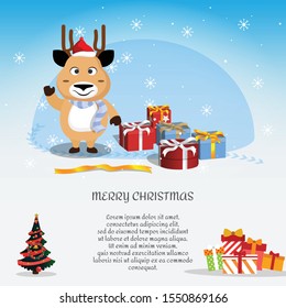 illustration flat design concept for holiday, merry chirstmas, celebration, winter and much more