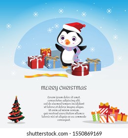 illustration flat design concept for holiday, merry chirstmas, celebration, winter and much more