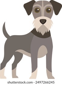 illustration flat design dog vector pet