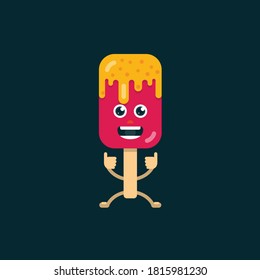plantilla de vector de registro de helados de diseño plano