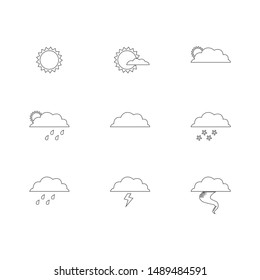 illustration flat design icon season set