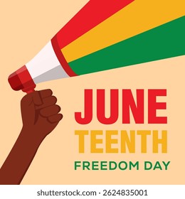 illustration flat design for juneteenth freedom day
