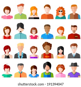 illustration of flat design people icon