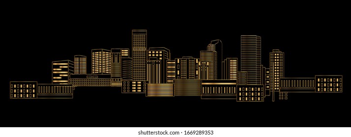 The illustration in flat design style in black color