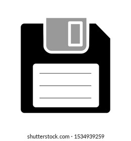 illustration of flat disk icon design. vector illustration. diskette symbol