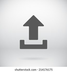 Illustration Of Flat Download Upload Icon Vector Load Symbol Button Background
