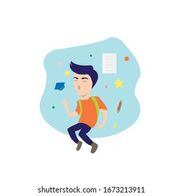 Ilustración vectorial de diseño de educación plana