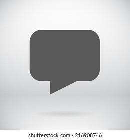 Illustration of Flat Email Message Sign Vector Bubble Symbol Background