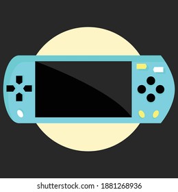 illustration flat game joystick. Controllers collection for video games on computer or gamer console