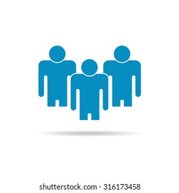 Illustration of Flat Group of People