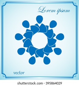 Illustration of Flat Group of People business  meeting Icon Vector