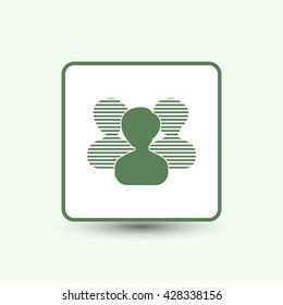 Illustration of Flat Group of People business meeting Icon Vector