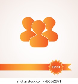 Illustration of Flat Group of People business meeting Icon