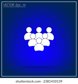 Ilustración del fondo del símbolo vector de iconos de grupo plano de personas