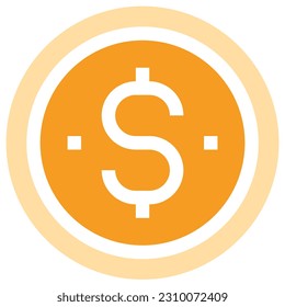 illustration of a flat icon money 