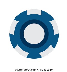 Illustration of flat icon on white background. Gambling, casino, money, roulette, poker. Design Element of casino and gambling.