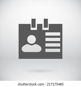 Illustration of Flat ID Sign Vector Document Badge Symbol Background