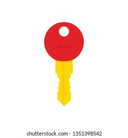 Illustration of Flat key logo isolated on white background