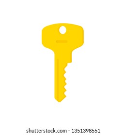 Illustration of Flat key logo isolated on white background