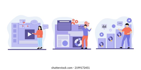 Illustration Flat Marketing Concept Design