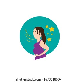 Illustration flat pregnant design vector