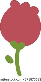 Ilustración de Flat Purple Daisy 