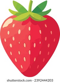 illustration flat red strawberry vector art