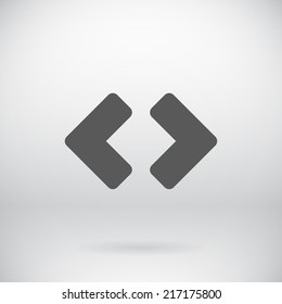 Ilustración de signo de flecha de elección derecha izquierda plana Siguiente Fondo de símbolo de Vector anterior