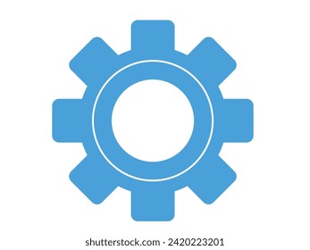 illustration of flat setting gear vector illustration