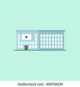 Illustration flat shop building