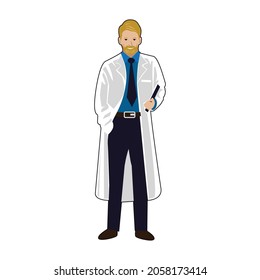 illustration of flat style doctor vector design