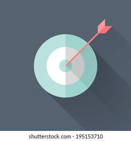 Illustration of Flat target icon