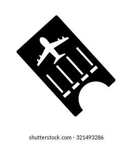 illustration of flight ticket with airplane