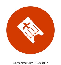 illustration of flight ticket with airplane