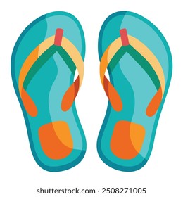 Ilustração de flip flop isolado no branco