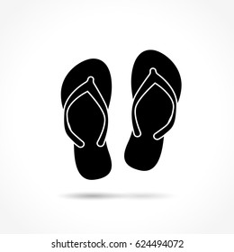 Illustration of flip flops on white background