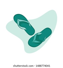 Illustration of flip flops with various colors