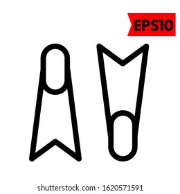 illustration of flippers flat icon