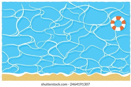 
Illustration of a floating ring floating in the sea