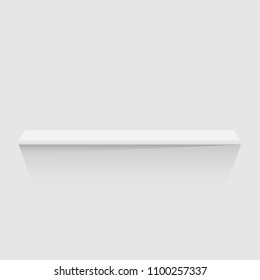 Illustration of a floating shelf isolated on a white background.